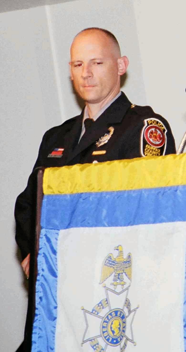 Detective Raymond Betts during the reading of his achievements.