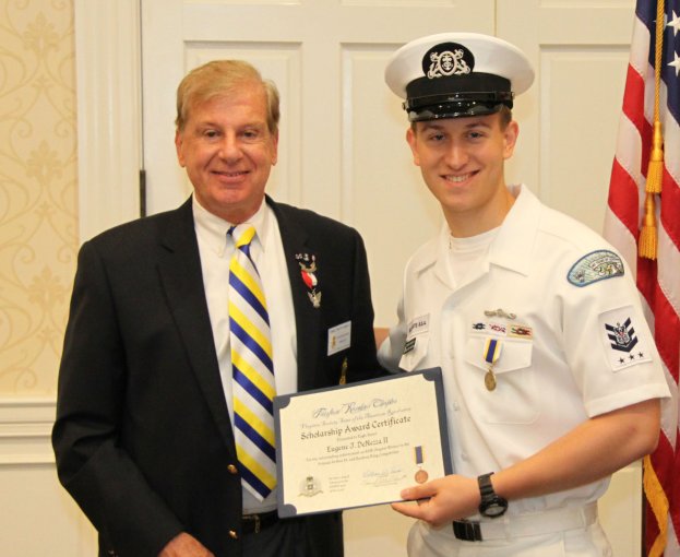 Fairfax Resolves Eagle Scout Chairman Preston Adams presented Eugene DeNezza with the Eagle Scout medal, certificate, and check for $150