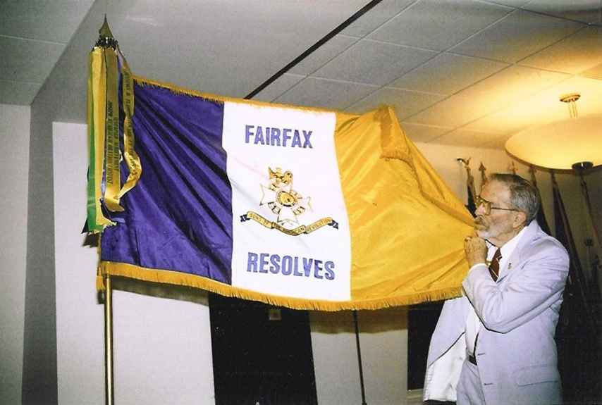 Compatriot Paul Peak with the Fairfax Resolves Flag