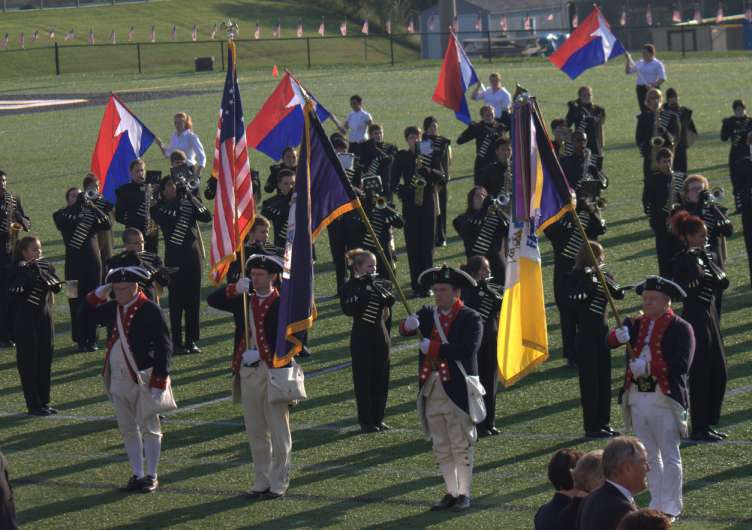 The Chapter Color Guard presents the Colors at the 10th annual Patriot Day