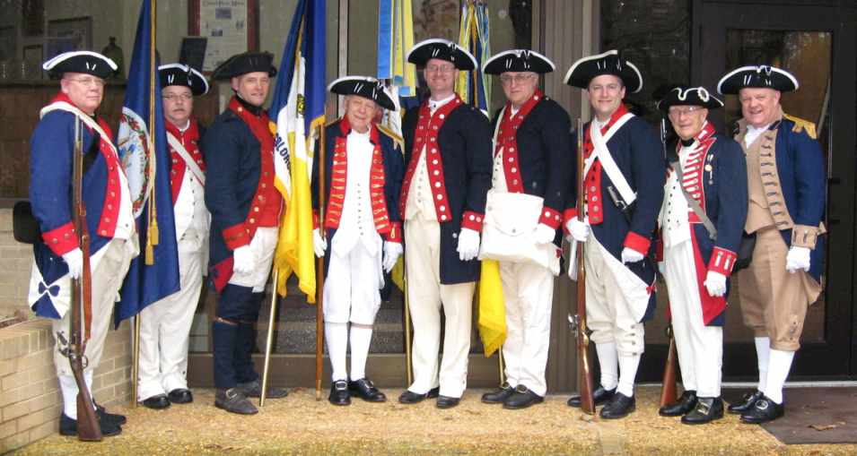 The VASSAR Color Guard poses for a picture.