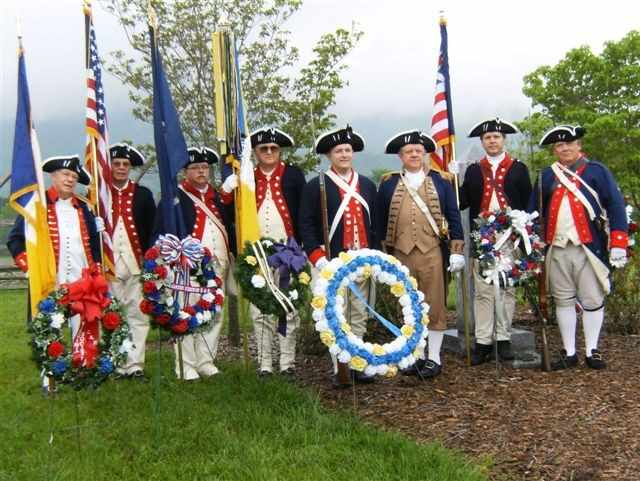 Virginia Color Guard with State of Virginia wreath