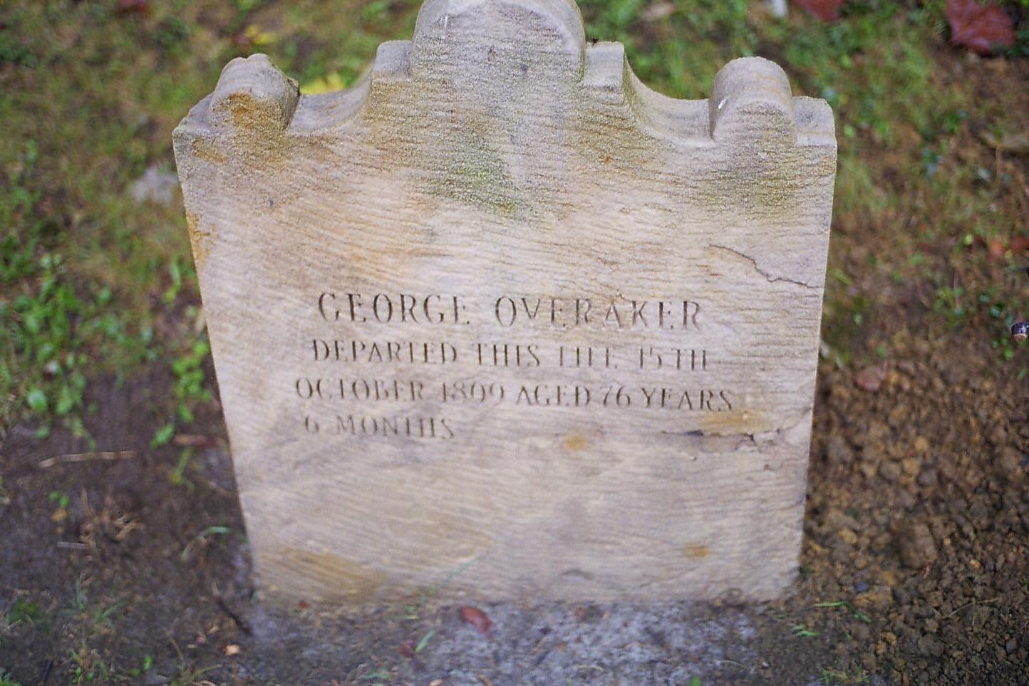 Pvt. George Overacre Grave Marker - Recarved