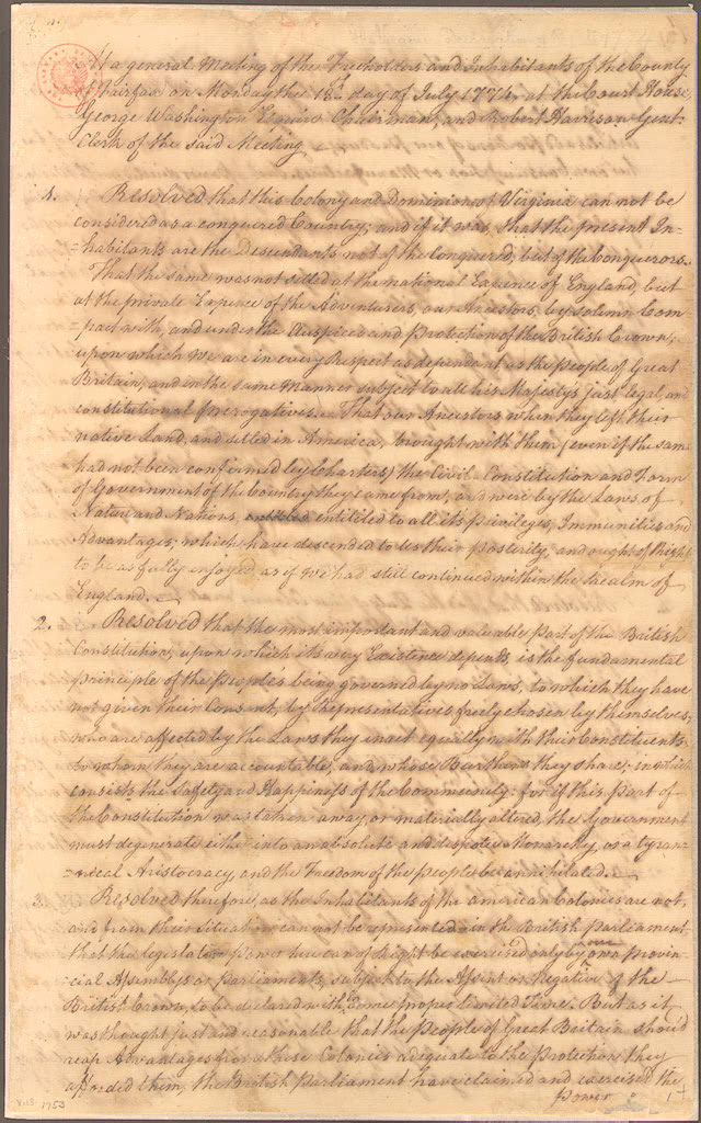 Fairfax Resolves - Page 1