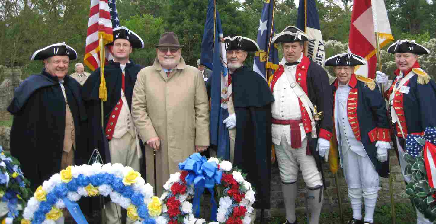 Fairfax Resolves Guardsmen and those of the National Society pose for a picture with President General Ed Butler.