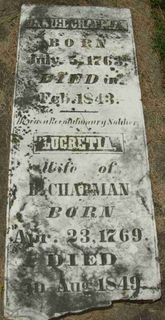 Daniel Chapman Grave Marker